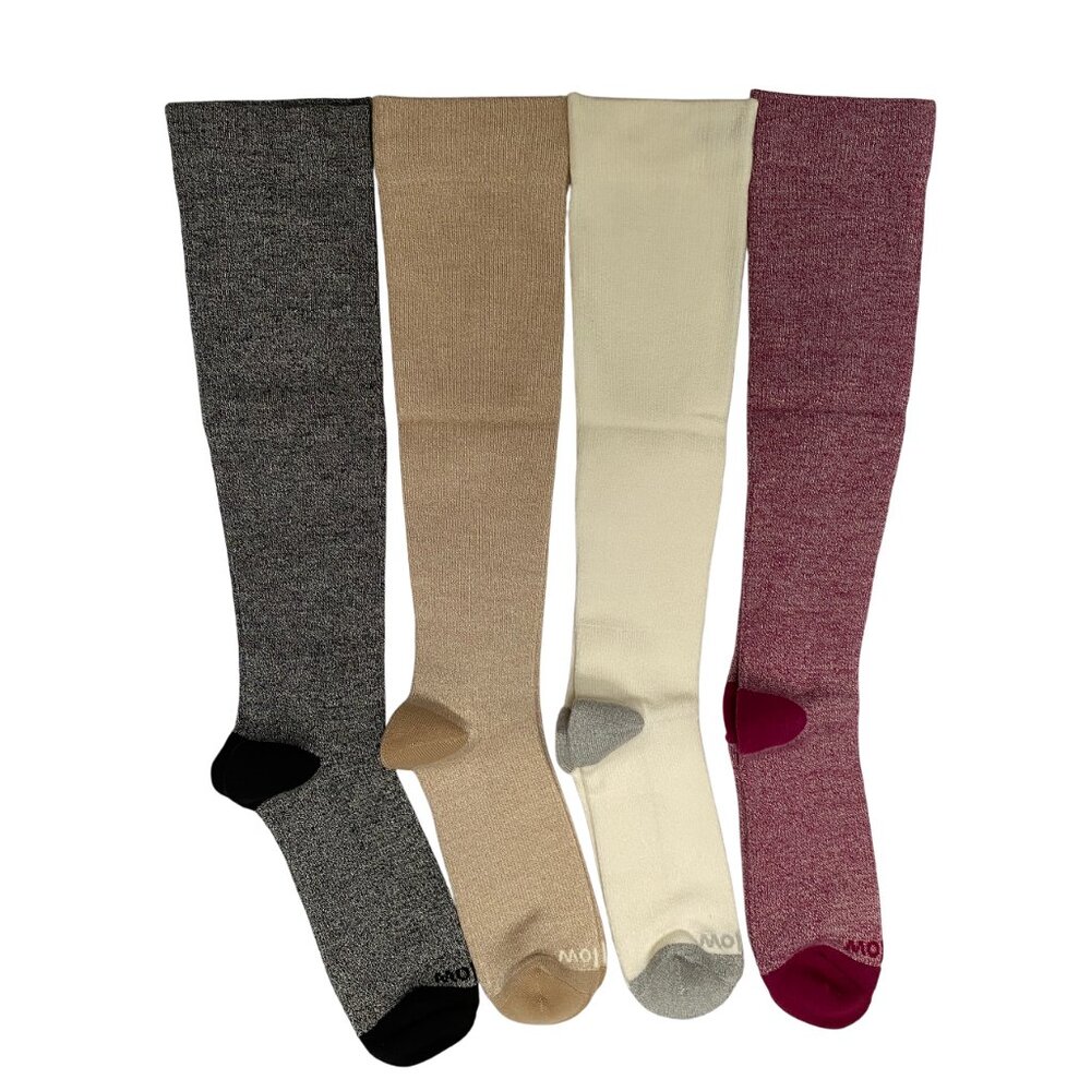Wellow Wide Calf Compression Socks (4 pack)